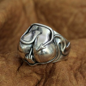 Exclusieve Duiveltjes Kont Ring - 925 Sterling Zilver
