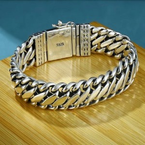 Zilveren schakel armband - 925 Sterling Zilver