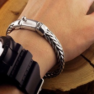 Zilveren gevlochten armband - 13 mm - 925 Sterling Zilver