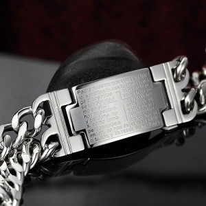 Zilverkleurige RVS Armband met Bijbeltekst