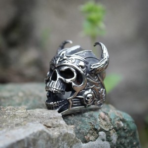 Viking skull ring