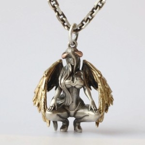 Duivel en engel hanger - 925 Sterling zilver