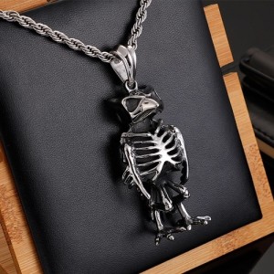 Vogel skull / skelet hanger 