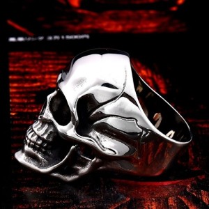 Grote Edelstalen Skull Ring - Skull Master
